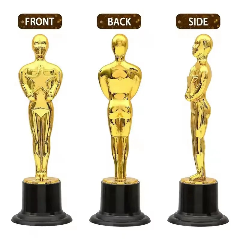 Five-pointed Star Little Golden People Trophy Gold Award Games Awards
