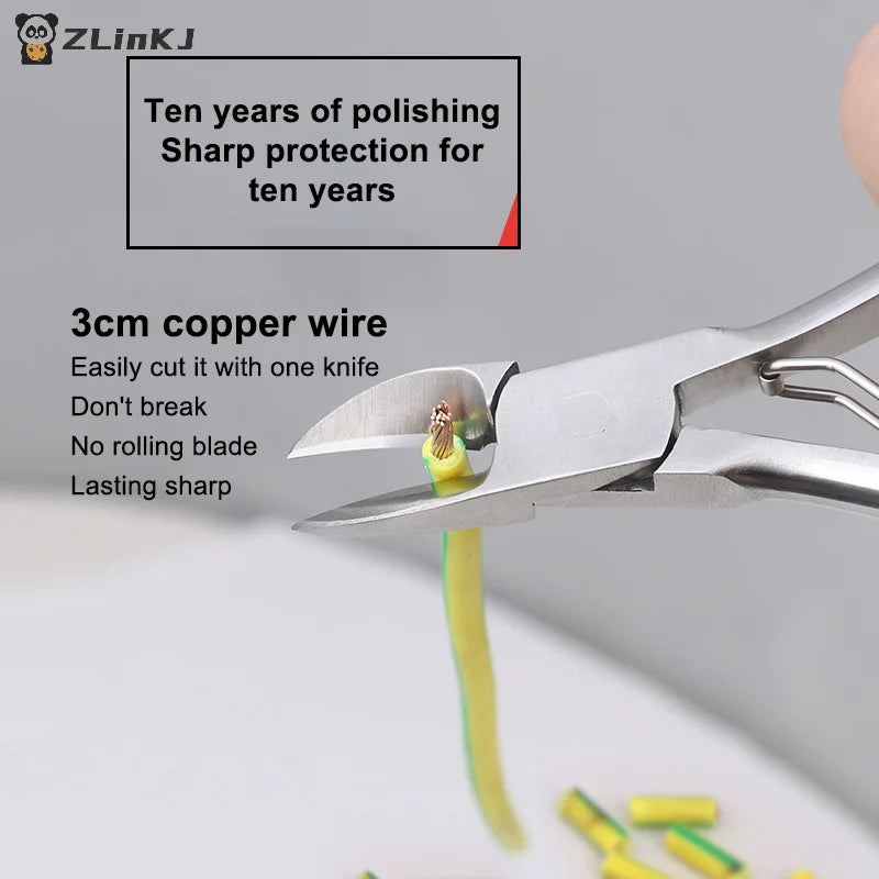 ▶1Pcs Professional Toe Nail Clippers Trimmer Cutters Paronychia Nippers Pedicure Tools Podiatry Stainless Foot Care Tools Zpaxo