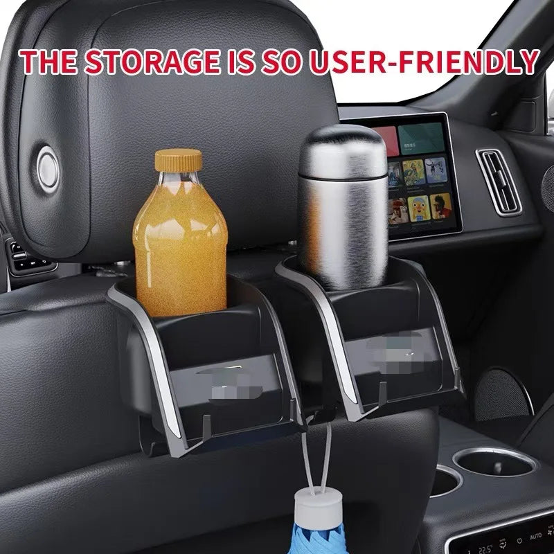 Seat Back Organizer Car Phone Holder Water Cup Multi-functional Hook