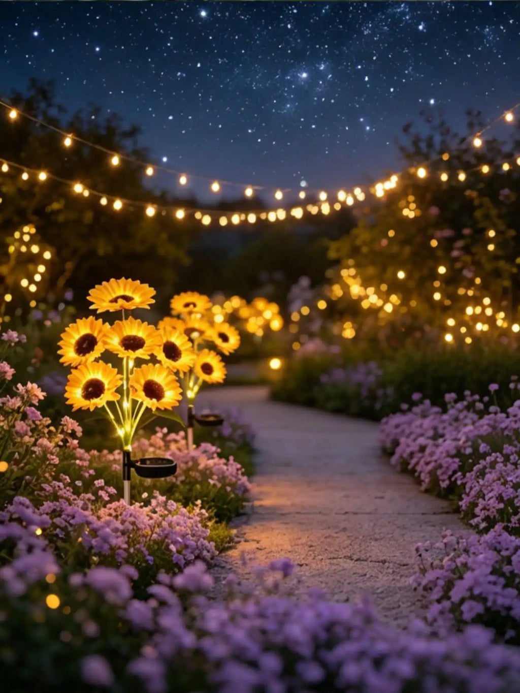 6-head Sunflower Solar Light Solar-powered Outdoor Garden Decorative