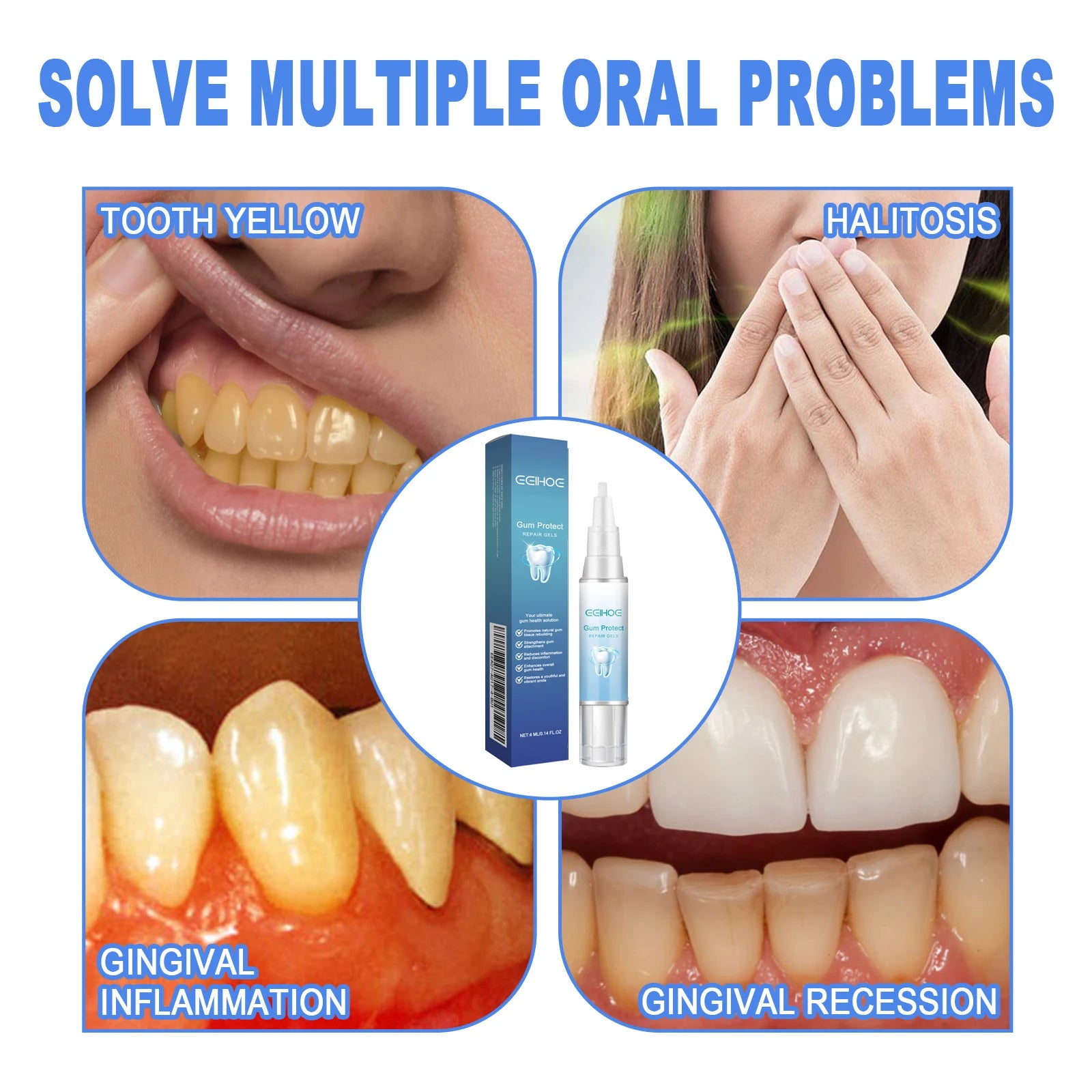 EELHOE Gum Protect Repair Gels Gently Apply Penetrate Quickly Mild Non-Irritating Small Portable Suitable For Every Teeth Type Zpaxo