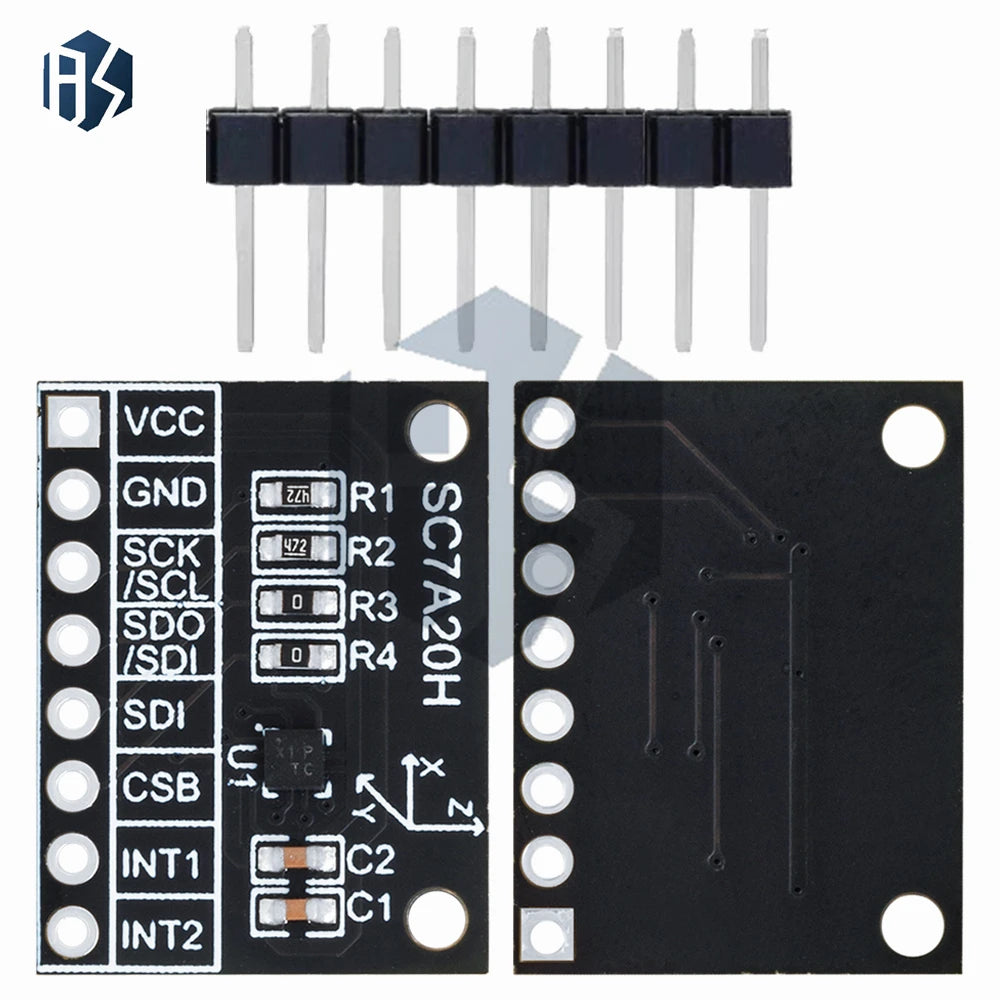 High-precision SC7A20H 3-Axis Accelerometer Tilt Angle Sensing Module Zpaxo
