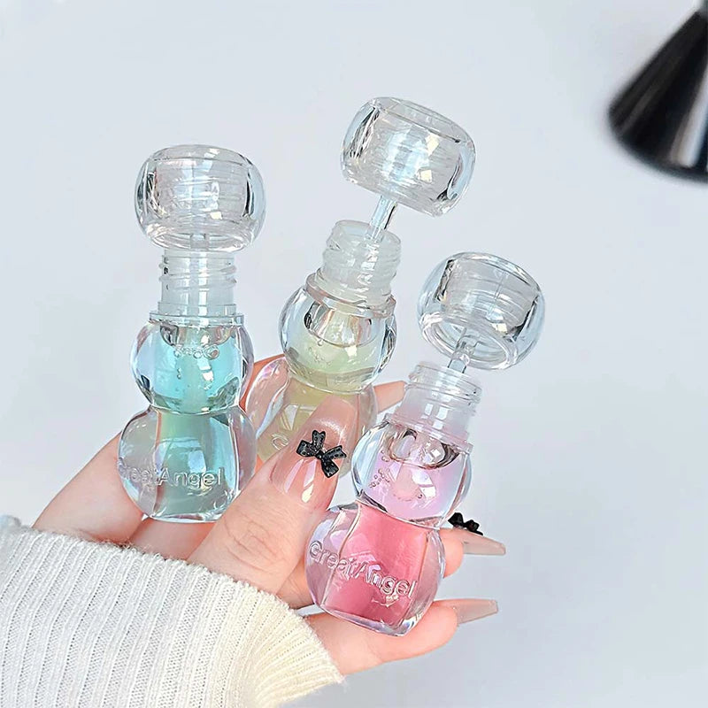1PC Transparent Water Light Moisturizing Lip Oil Long Lasting Non-greasy Jelly Mirror Lip Gloss Plumping Lip Tint Daily Makeup Zpaxo