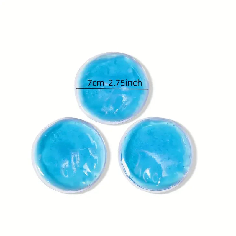1 Round Reusable Ice Cold Gel Cooling Eye Pads Care Relaxation Zpaxo