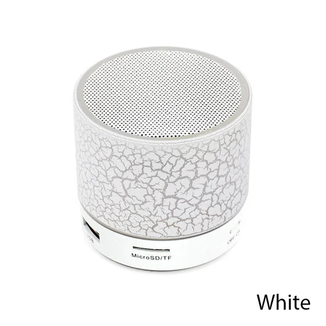 AyeBeau A9 Mini Portable Bluetooth Speaker – HiFi & LED Portable Bluetooth Speaker Zpaxo White