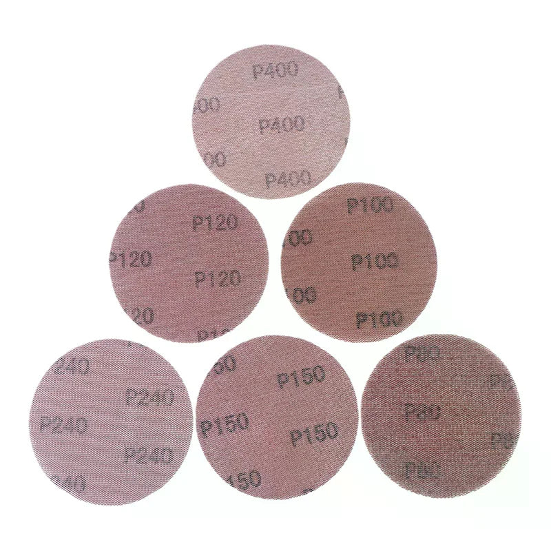 10Pcs 5inch Hook & Loop Abrasive Dust Free Grid Sanding Paper 125mm Mesh Sanding Discs Anti-Blocking Grinding Sandpaper For Car Zpaxo