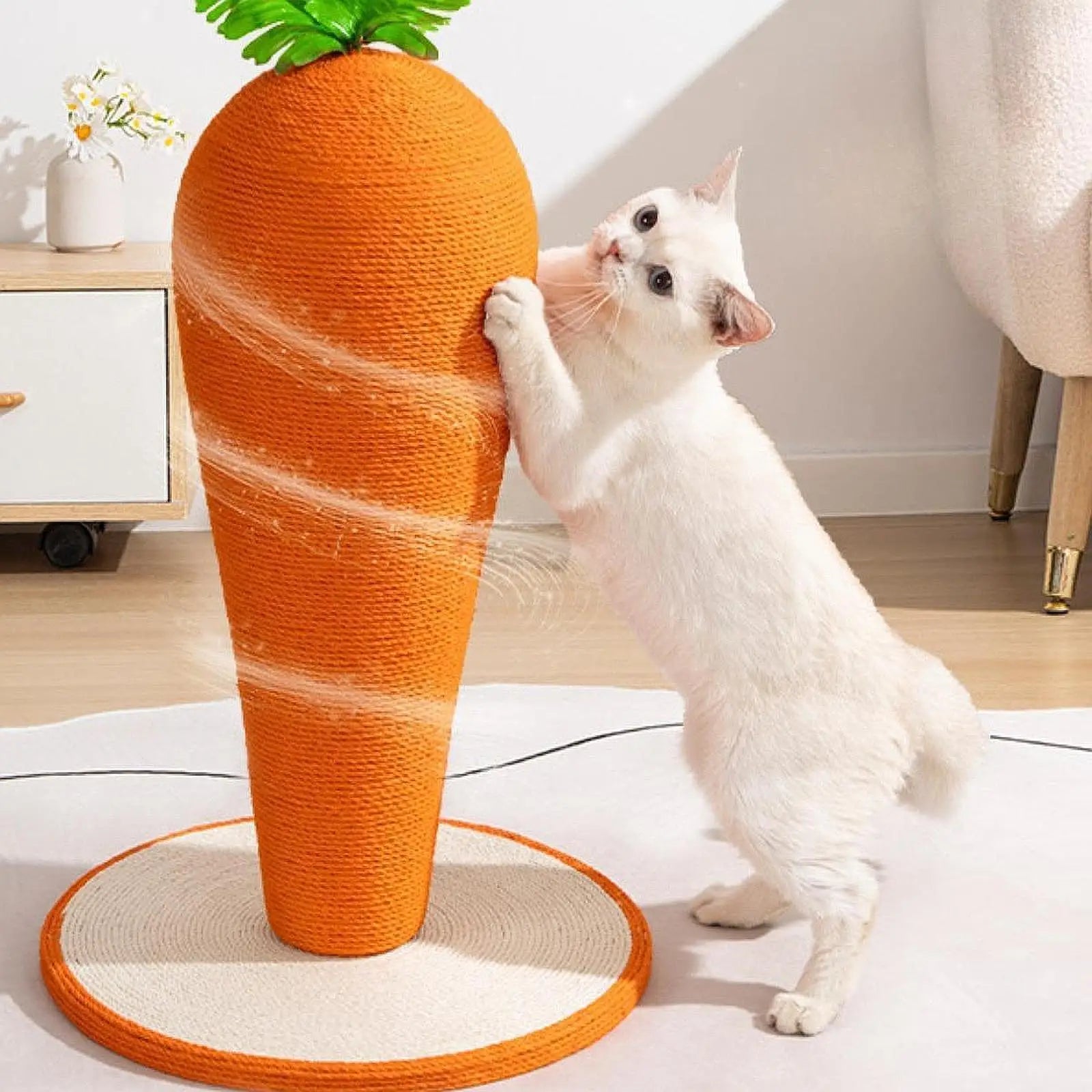 Cat Scratch Post Carrot Shape Board Pet Supplies Freestand Scratcher Zpaxo Default Title