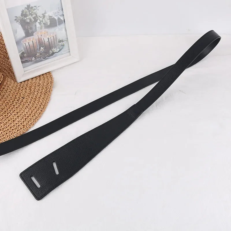 Women's Wide Faux Leather Knot Waistband Belt – Corset Cummerbund Women's Fashion Belt Zpaxo