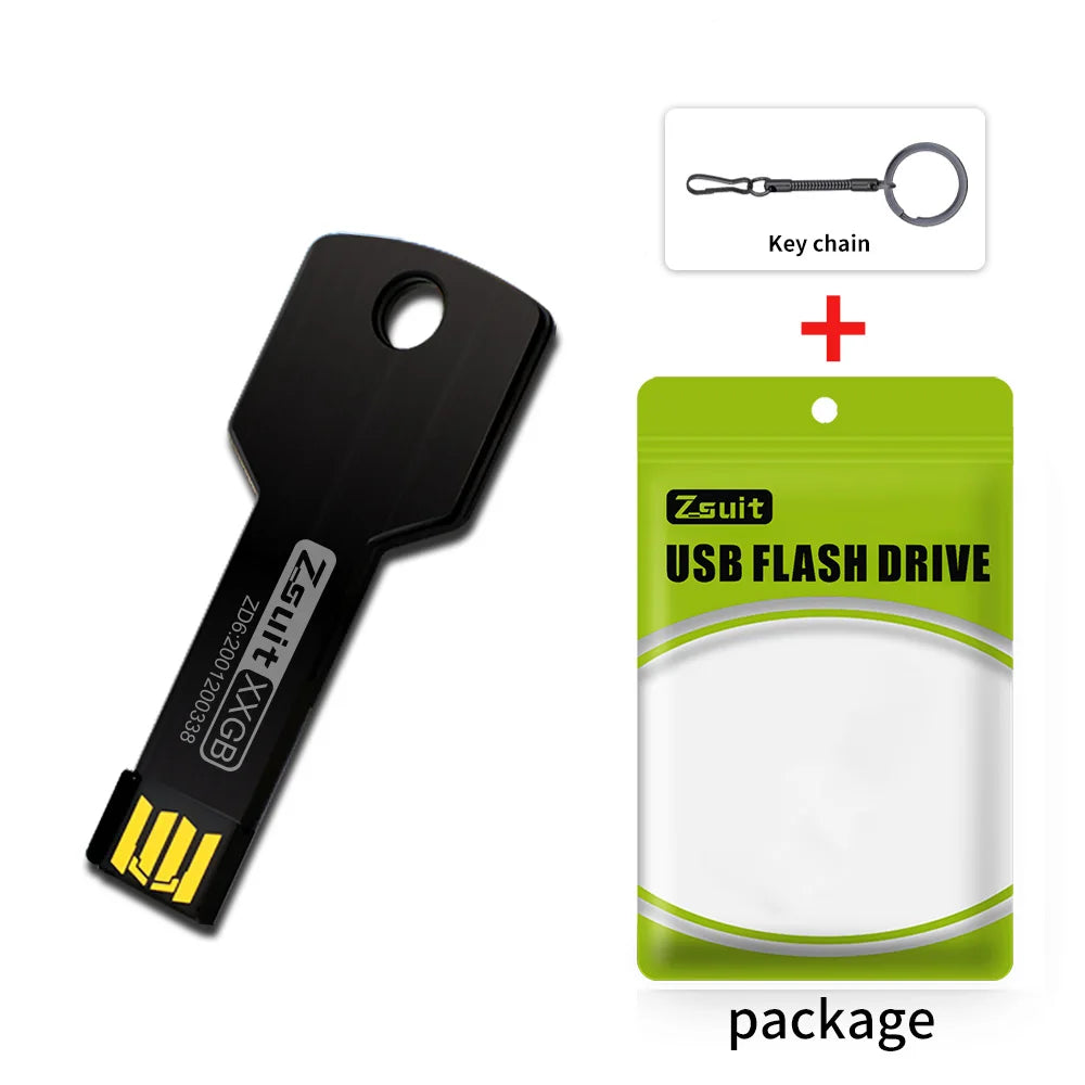 ZSUIT YS 10pcs Custom logo Key 32GB 64GB USB Flash Drive 2.0 Pen Drive 8G 16G Engrave Gifts Memory Stick for Car Storage U Disk Zpaxo 32 GB black