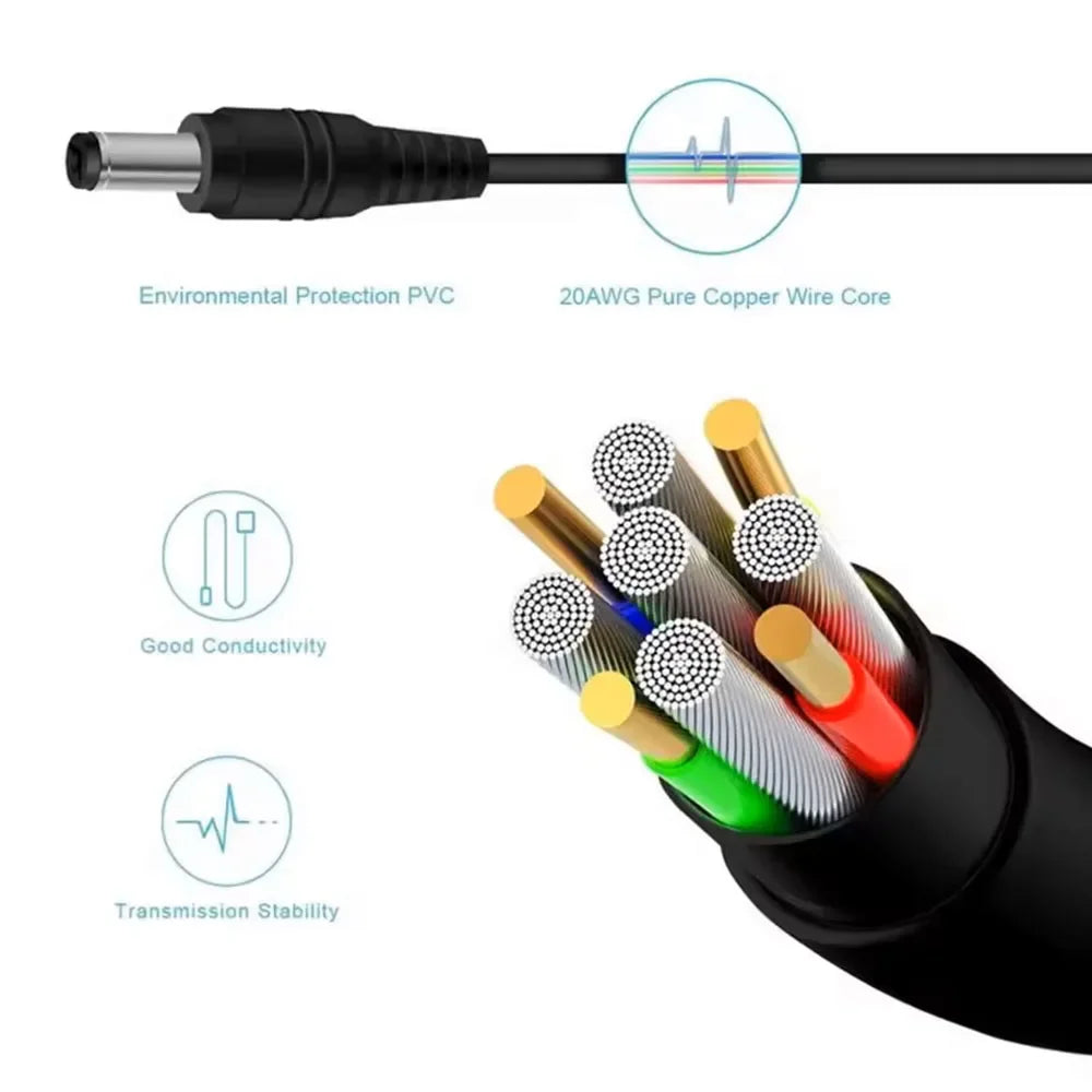 SOECOPO 2 Meter DC Cable Power Extension Cord Solar Panels Multiple