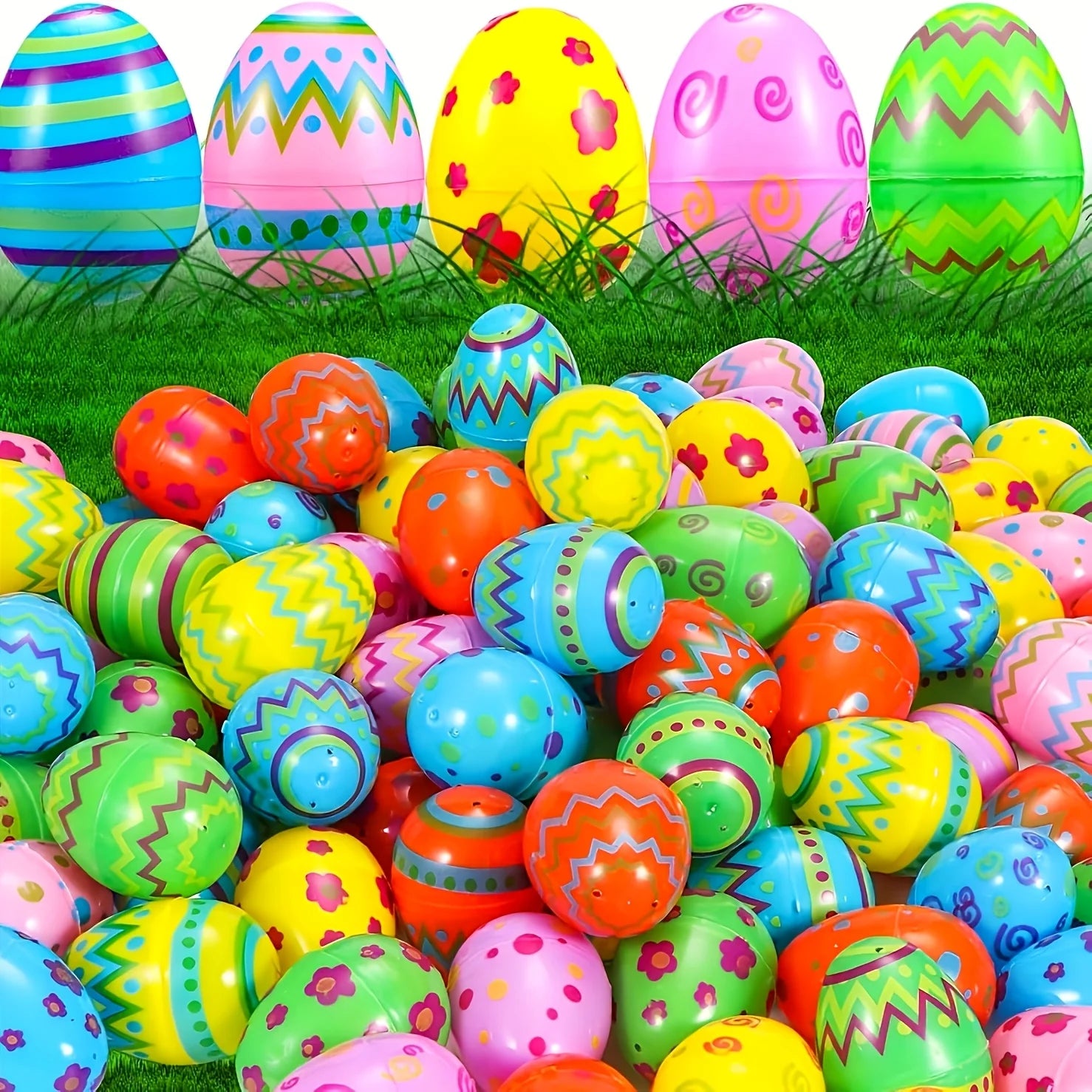 12 Golden Easter Eggs Plastic Empty Egg Party Yard Game Prizes