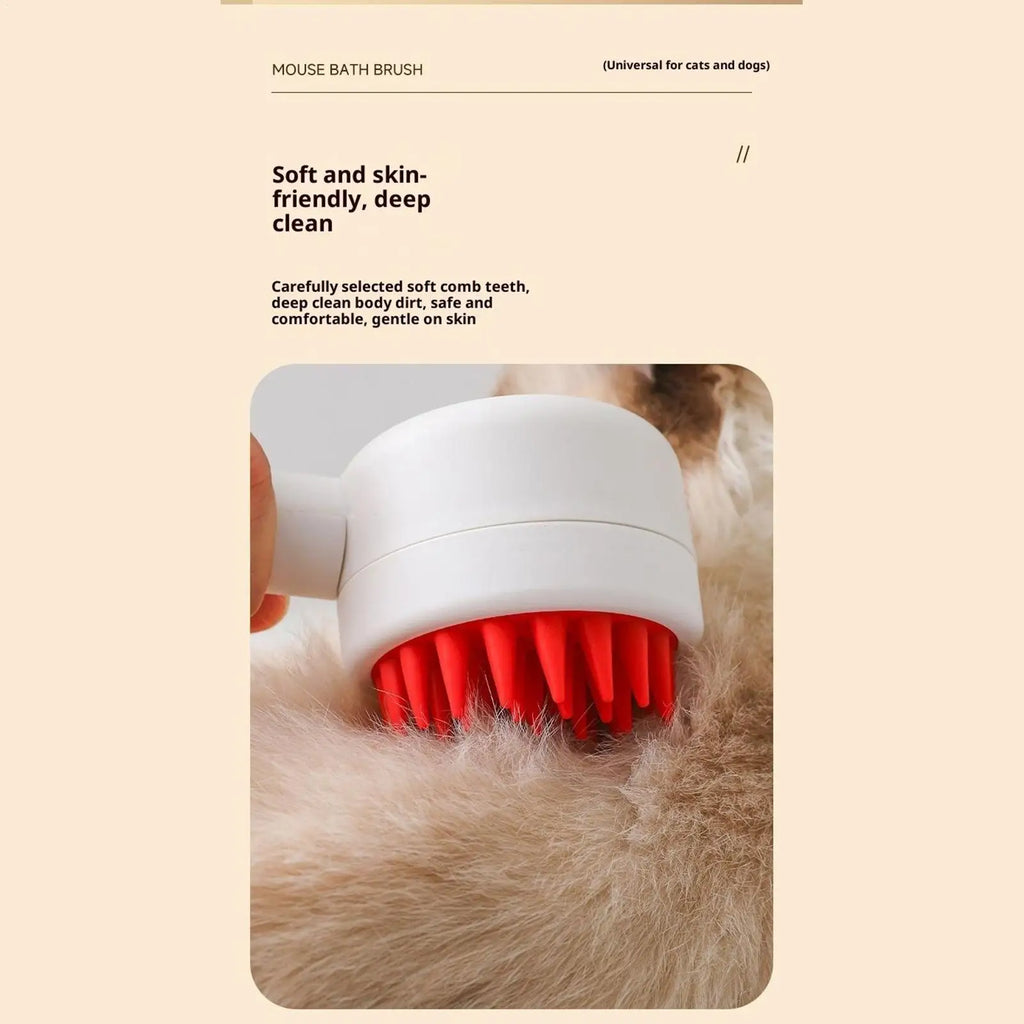 Pet Bath Brush Cat Bathing Grooming Spray Hair Removal Comb Dogs Cats