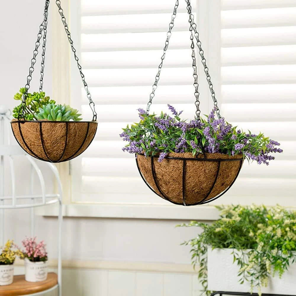 4/2Pcs Hanging Baskets Chains with Hooks 18 Inch Flower Plant Pot Replacement Chain Hanger for Bird Feeders Lanterns Ornaments Zpaxo