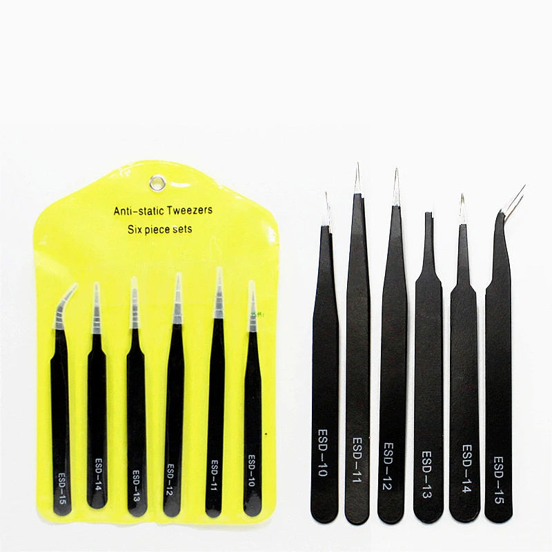 Anti-static Stainless Steel Tweezers Precision Maintenance Industrial Zpaxo