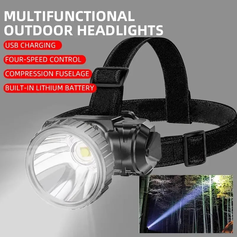 5-Head LED Headlamp – USB Rechargeable Waterproof Fishing Light LED Headlamp Zpaxo