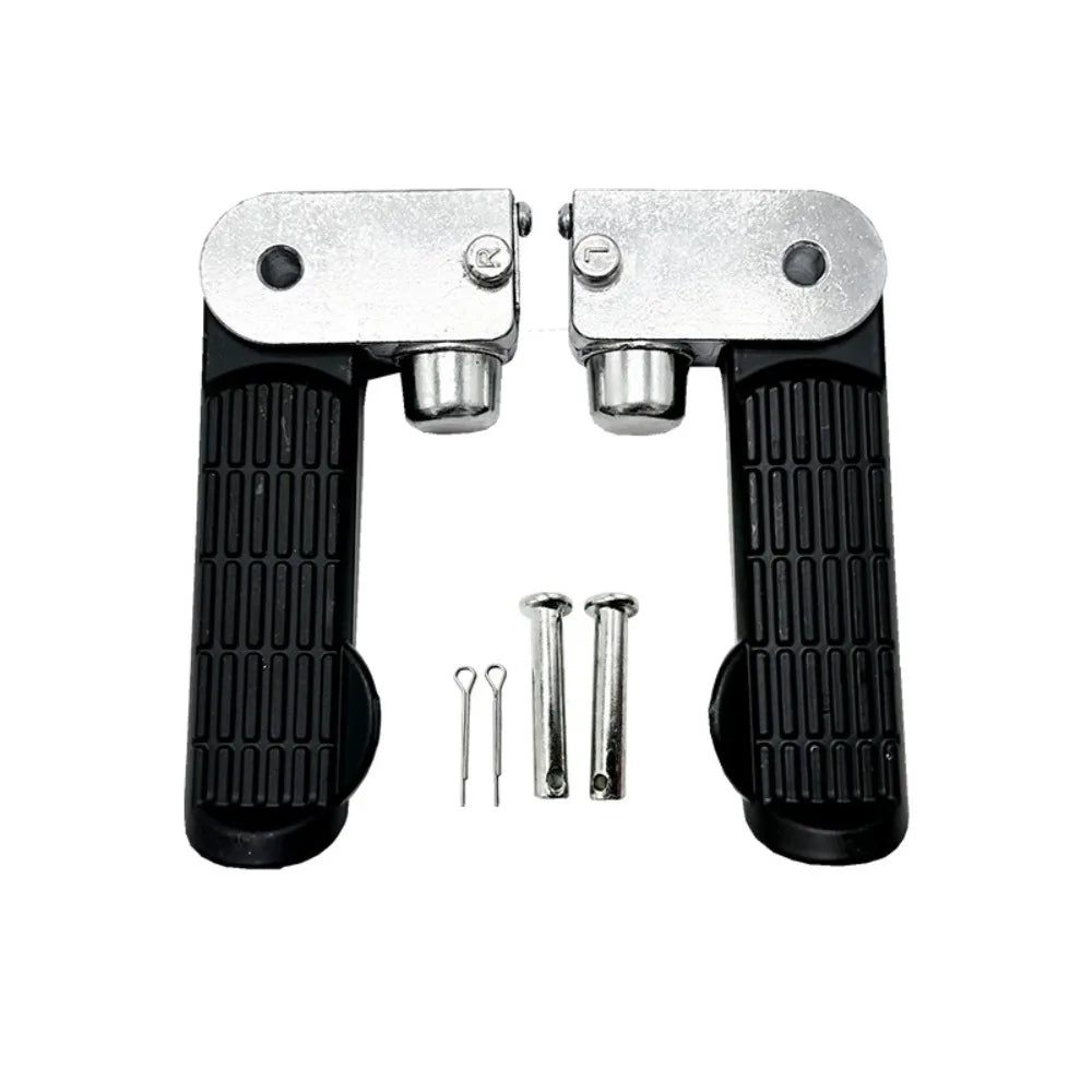 Foldable Electric Bicycle Pedals Non Slip Aluminum Alloy Motorcycle Zpaxo Black