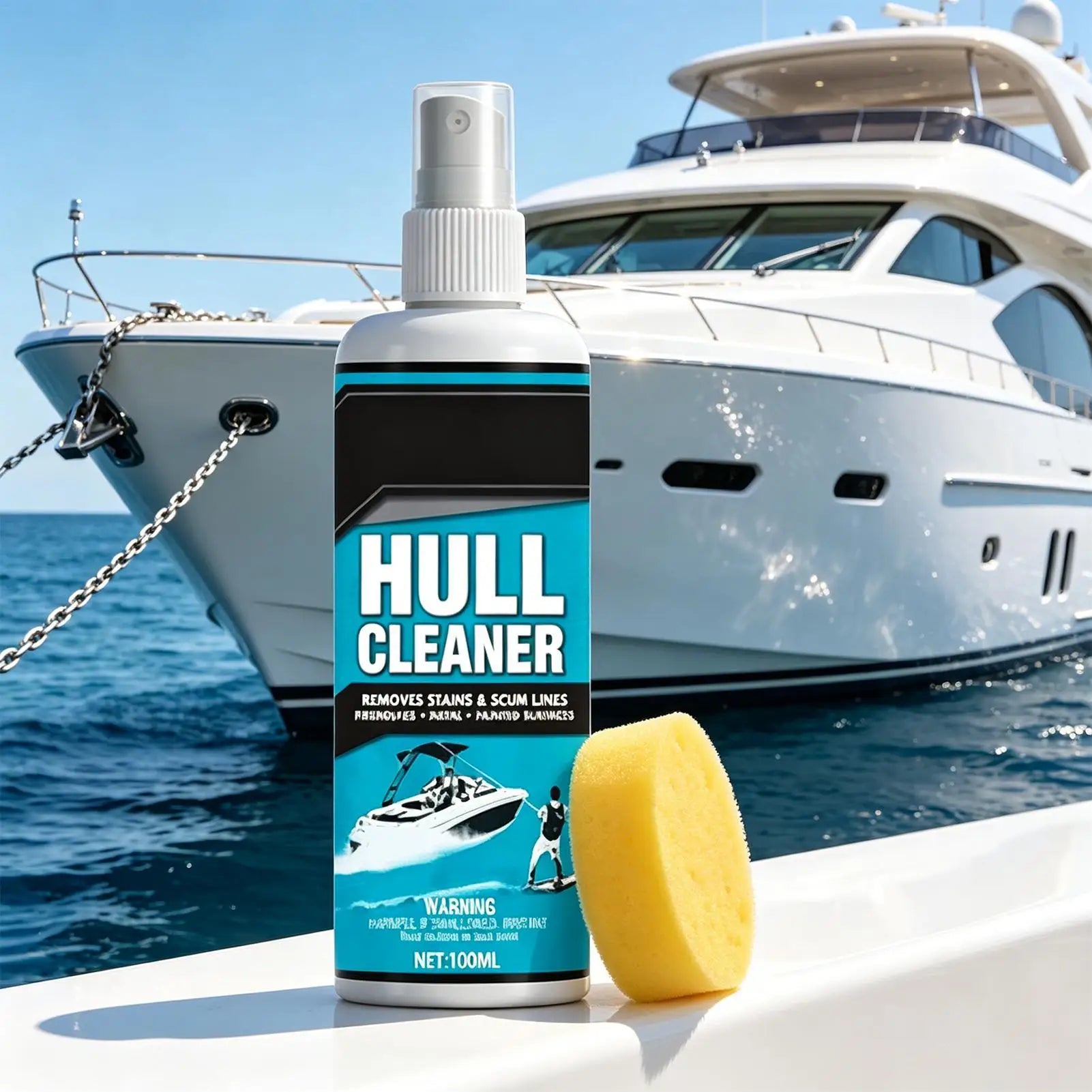 Boat Cleaner Rust Stain Remover Waterline Grime Cleaning Spray Marine