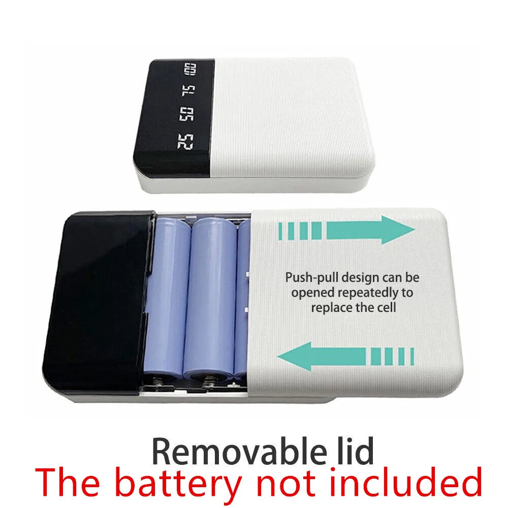 5V 4 Slots 21700 18650 Battery Box Case DIY Power Bank Charger Shell