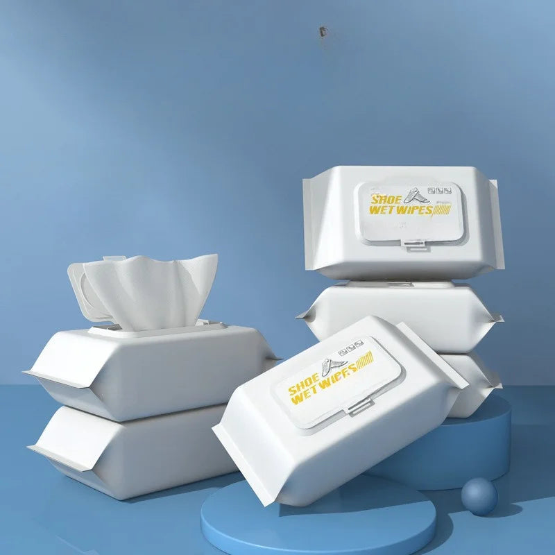 Disposable Shoe Cleaning Wipes No-rinse Stain Remover White Sneakers