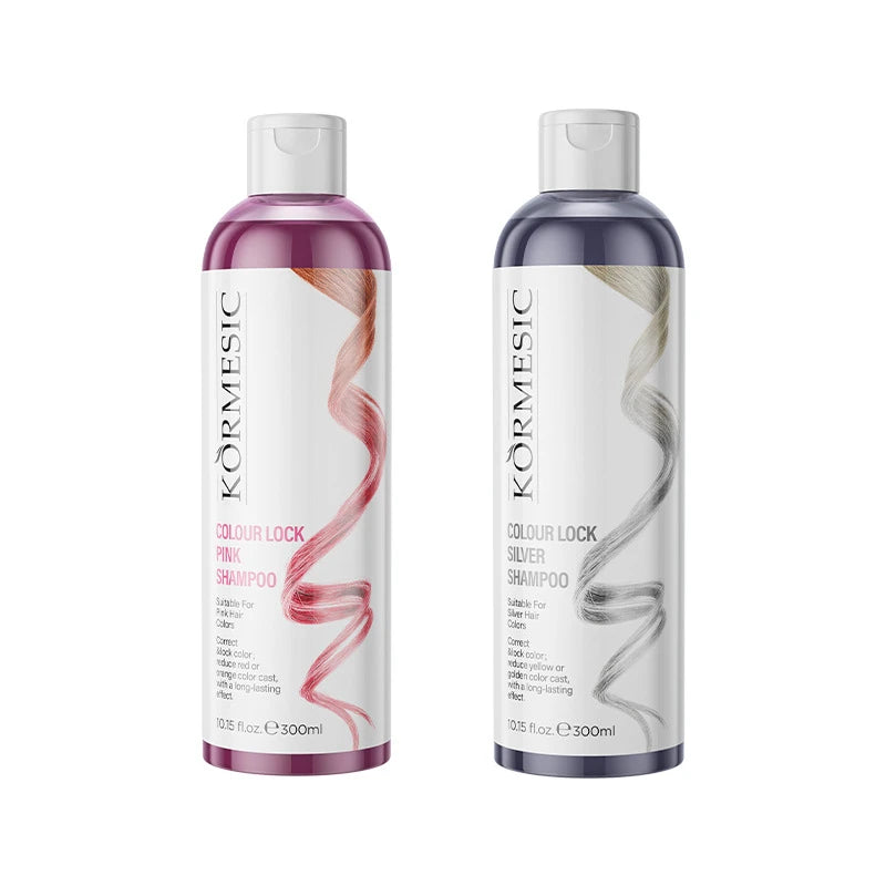 Unisex Color-Protecting Shampoo,Color Locking,Moisture Replenishing Shampoo,Lasting Color Care Purple Pink Color Fixing Shampoo Zpaxo 2pcs