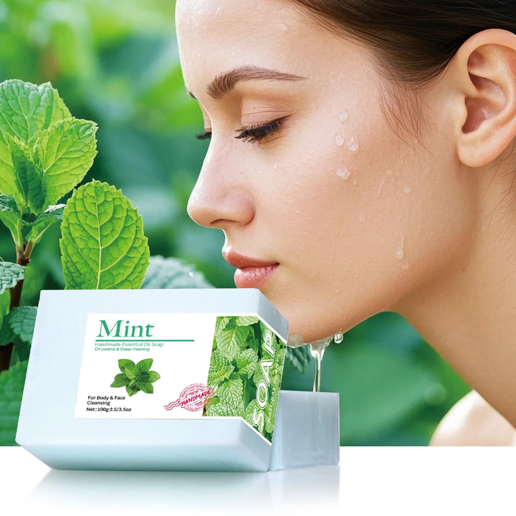 Mint Essential Oil Handmade Soap – Natural Organic Bath Bar Handmade Bar Soap Zpaxo Default Title