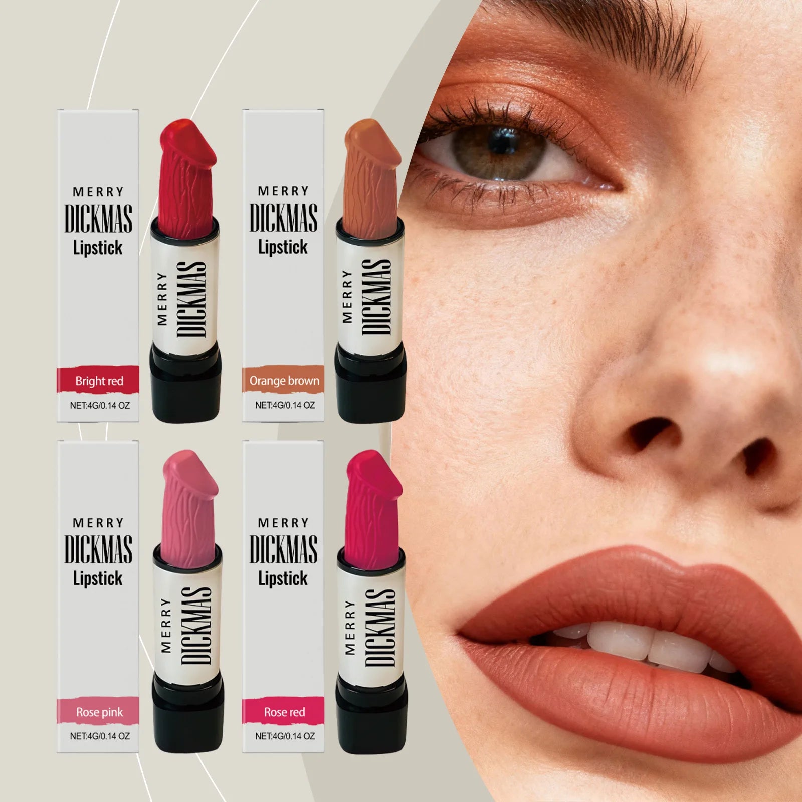 Christmas Secret Party Waterproof Fade-Resistant Multi-Color Lipstick Smooth Flowing Naturally Pigmented Matte Texture lipstick Zpaxo