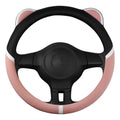 Universal Car Steering Cover 38cm Anti Slip Handle Cover Breathable Sweat Absorbing Steering Wheel Sleeve Zpaxo Pink