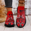 Women Sneakers Spring Casual Knitted Mesh Shoes for Women Breathable Casual Shoes Fashion Comfortable Slip-On Sneakers Women Zpaxo Red 38