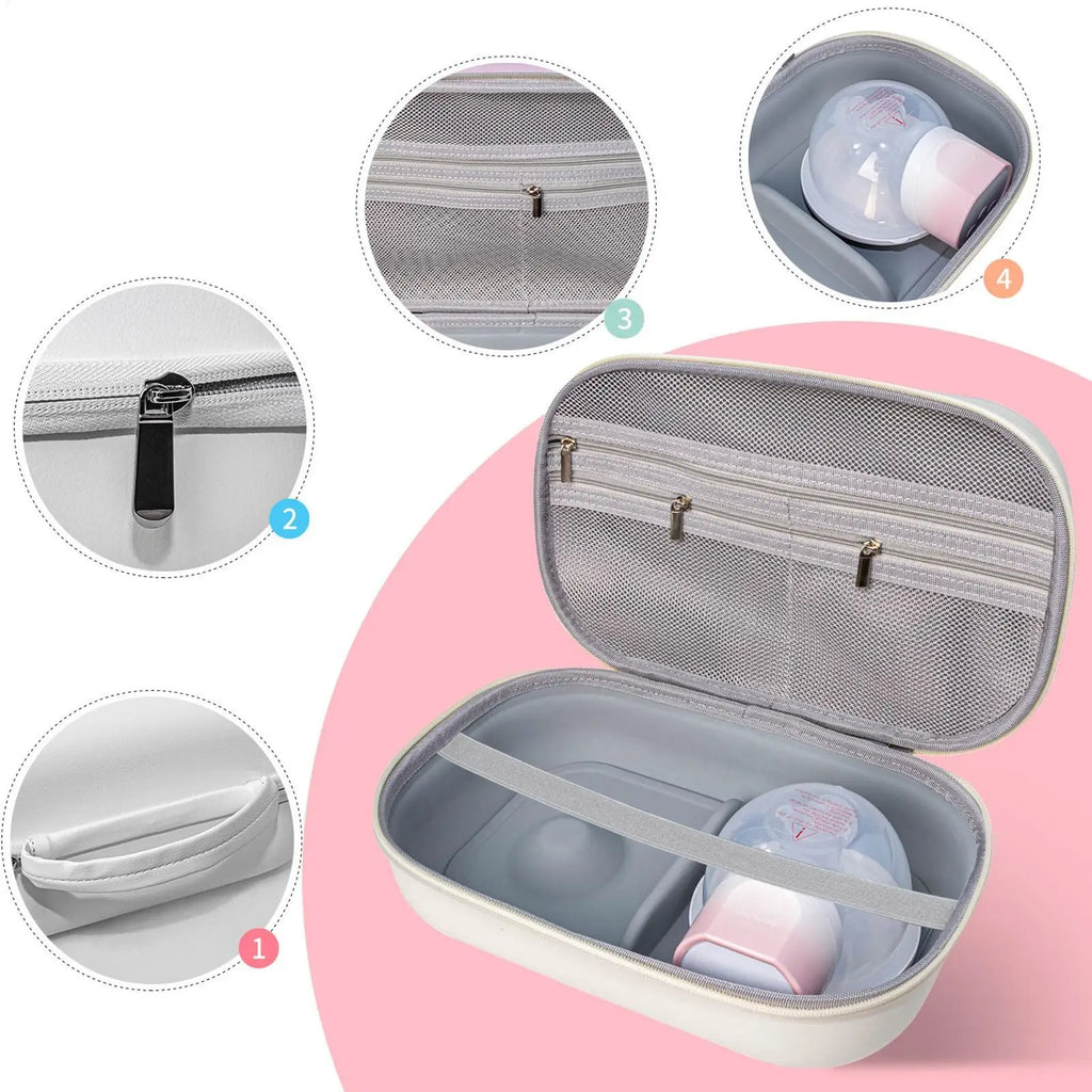 Portable Breast Pump Bag Travel-Friendly Pump Carrying Case Adjustable Portable Wearable Container For Travel Nursing Work Women Zpaxo