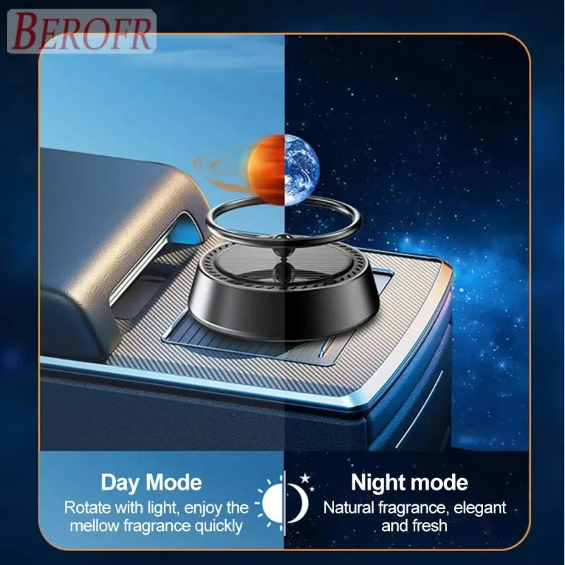 Solar Powered Air Purifier Solar Powered Suspension Planet Car Air Freshener Long Lasting Fragrance Odor Removal Aromatherapy Zpaxo