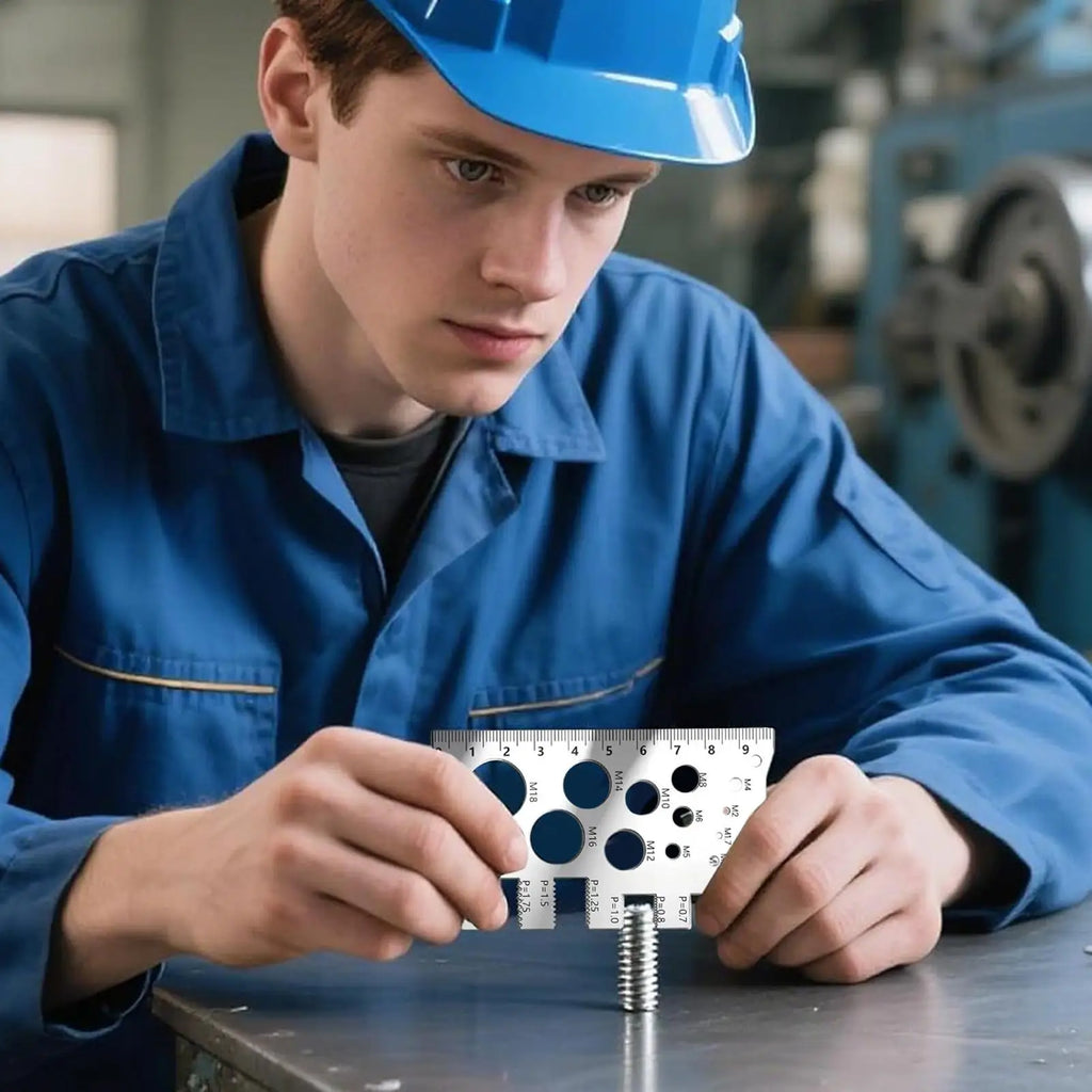 Screw Thread Pitch Gauge Ruler Measuring Tool Bolt Nut Metric