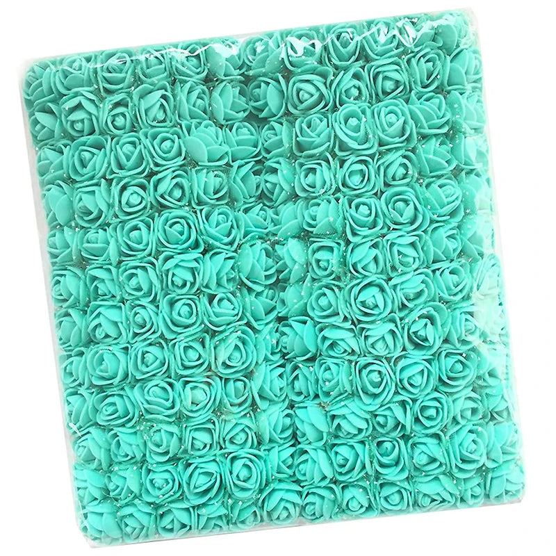 Mini Foam Rose Flower Bouquet Artificial Roses Wedding Party Zpaxo Tiffany
