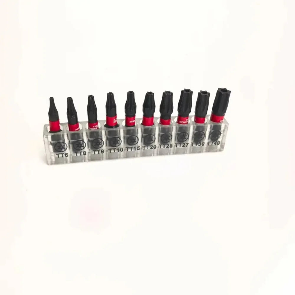T6–T40 Torx Screwdriver Bit Set | Magnetic Impact Star Bits Screwdriver Bit Set Zpaxo 10PCS