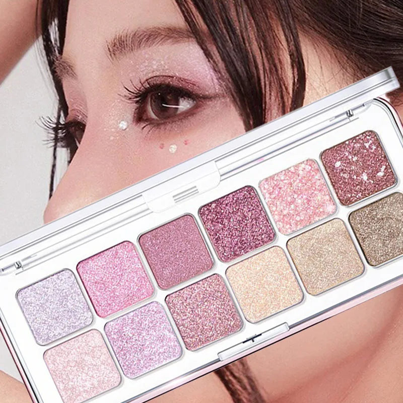 12 Eye Shadow Plate Matte Pearl Eyeshadow Girl Beginner Makeup