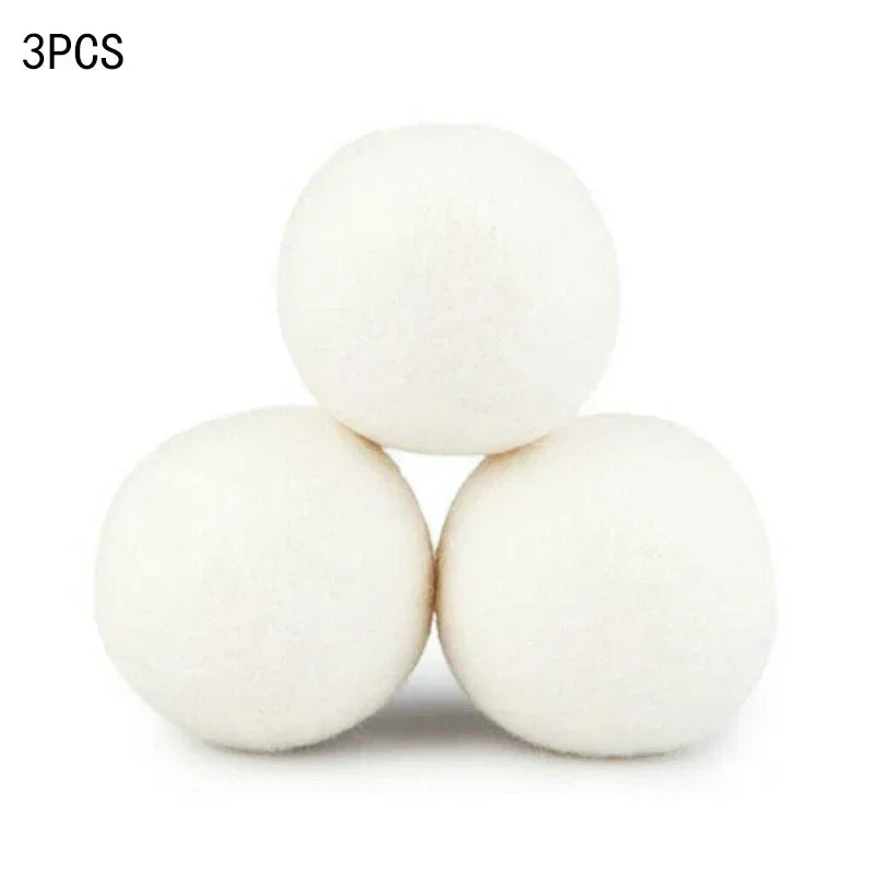 3/6-Pack Wool Dryer Balls Handmade Drying Balls Dryer Reusable Natural Fabric Softener Reduce Wrinkles and Decrease Drying Time Zpaxo 3pcs