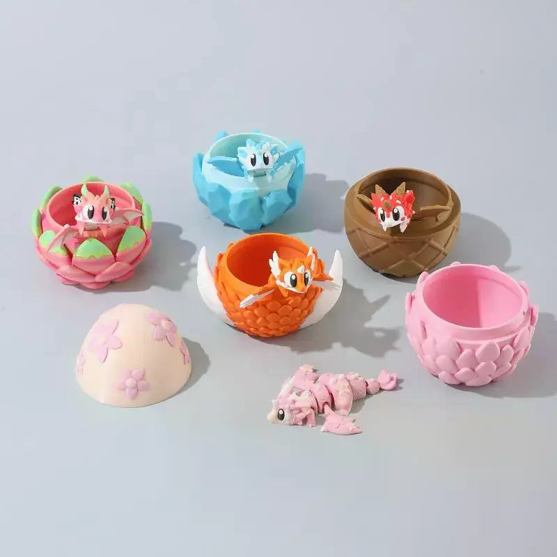 3D Printed Cute Silly Dragon Fruit Food Egg Plastic Ornaments Desktop Zpaxo