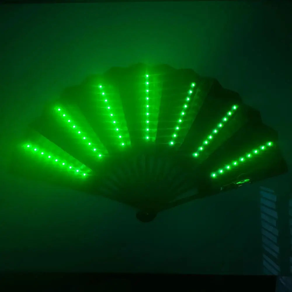 Glow Folding Led Fan Dancing Light Night Show Halloween Christmas