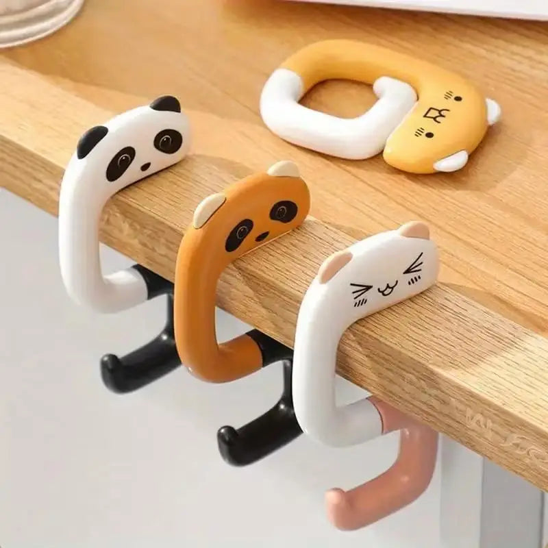 Cartoon Animal Shaped Hook – Portable Foldable for Handbags, Wallets & Backpacks, Desktop Hanger Zpaxo