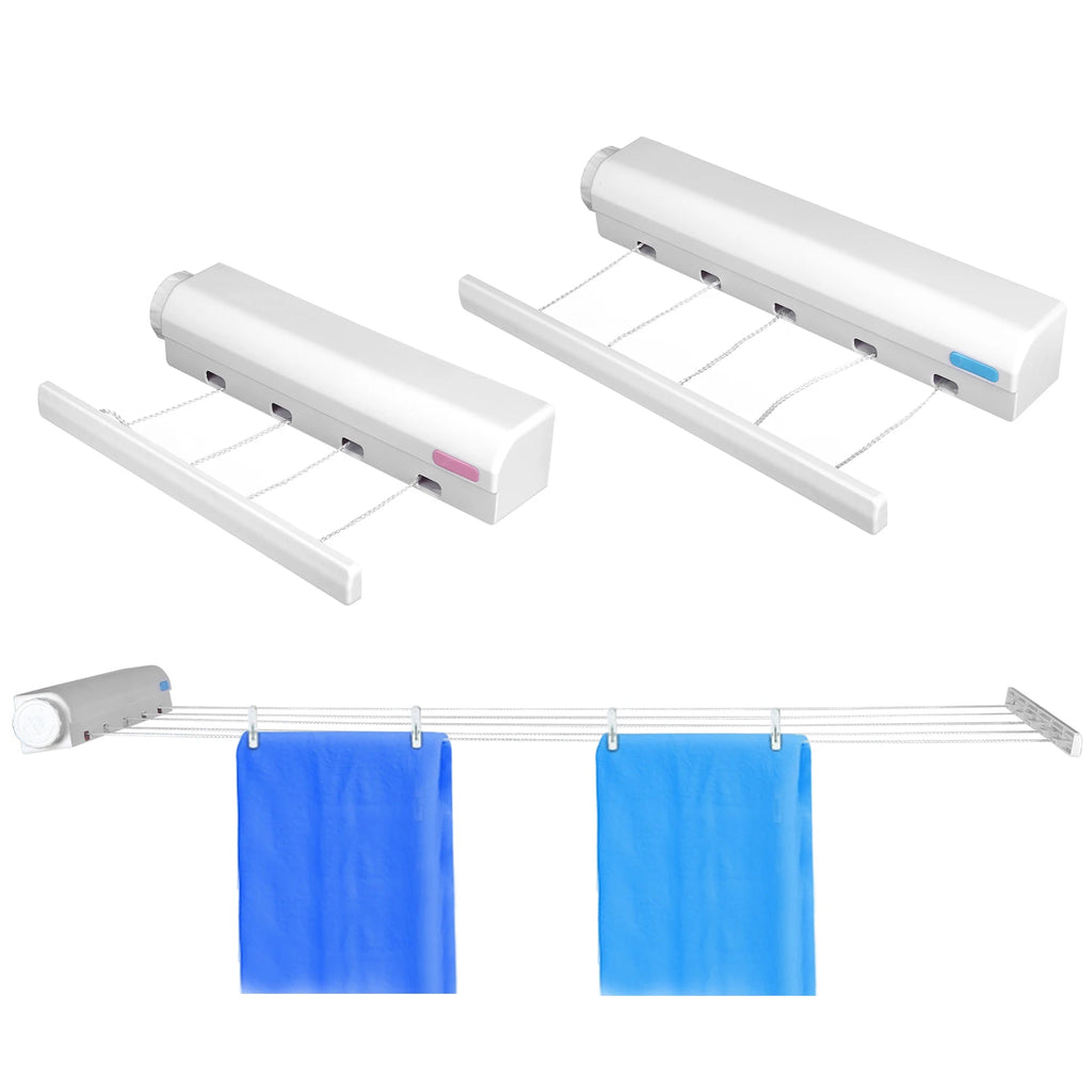 Telescopic Retractable Clothesline Clothes Drying Rope Hanger Indoor
