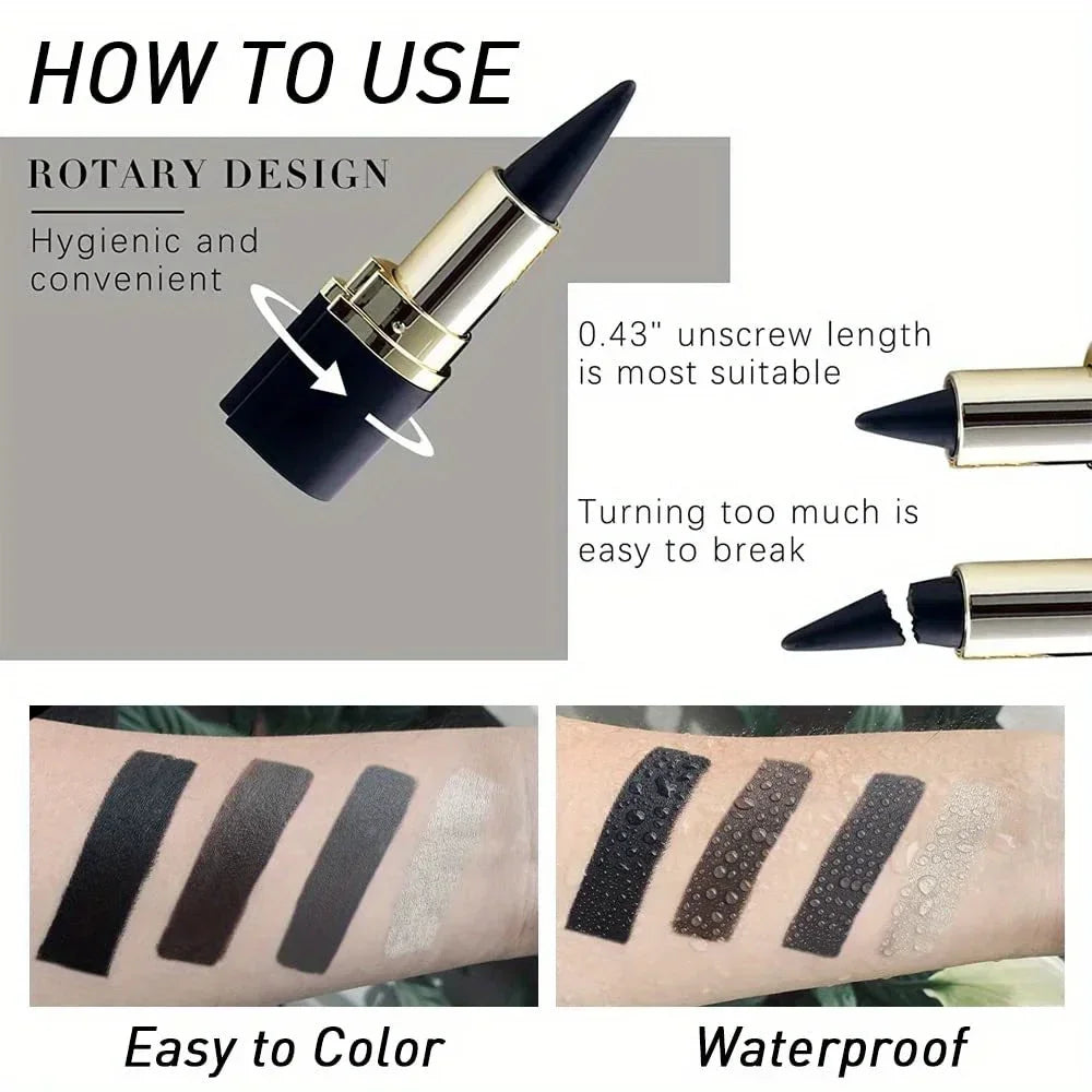 2Pcs Black&Brown Gel Eyeliner Pencil Eye Black Face Paint Sticks Makeup Set, Natural Black Eyeliner Cream Waterproof Crayon Zpaxo