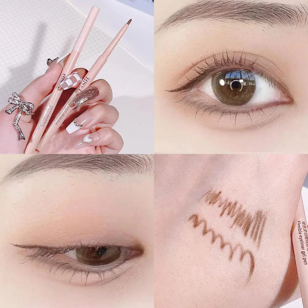 Ultra-thin Matte Red Brown Eyeliner Gel Pencil Long Lasting Quick Dry Zpaxo 02
