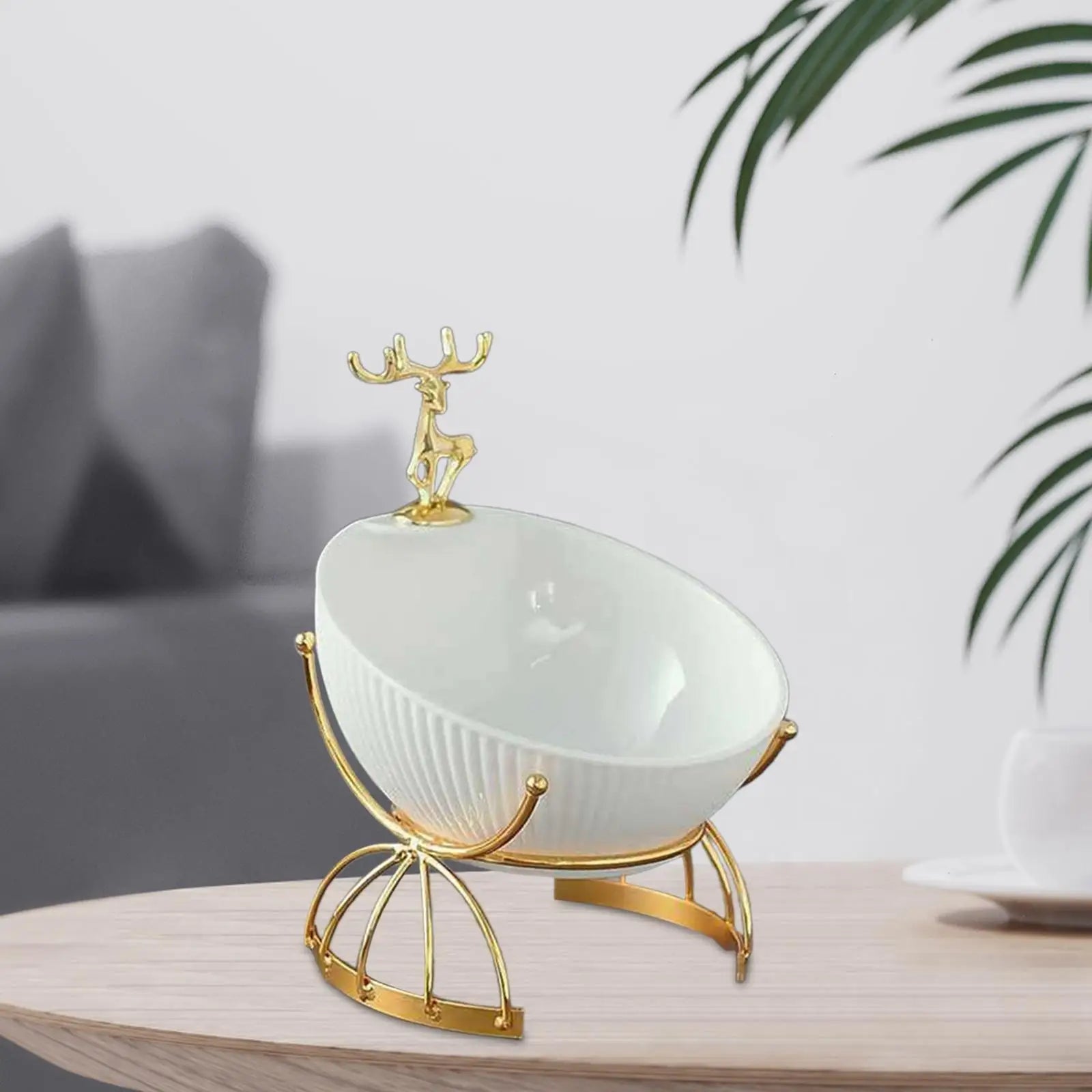 Deer Desk Storage Tray Statue Fashion Keys Holder Living Zpaxo