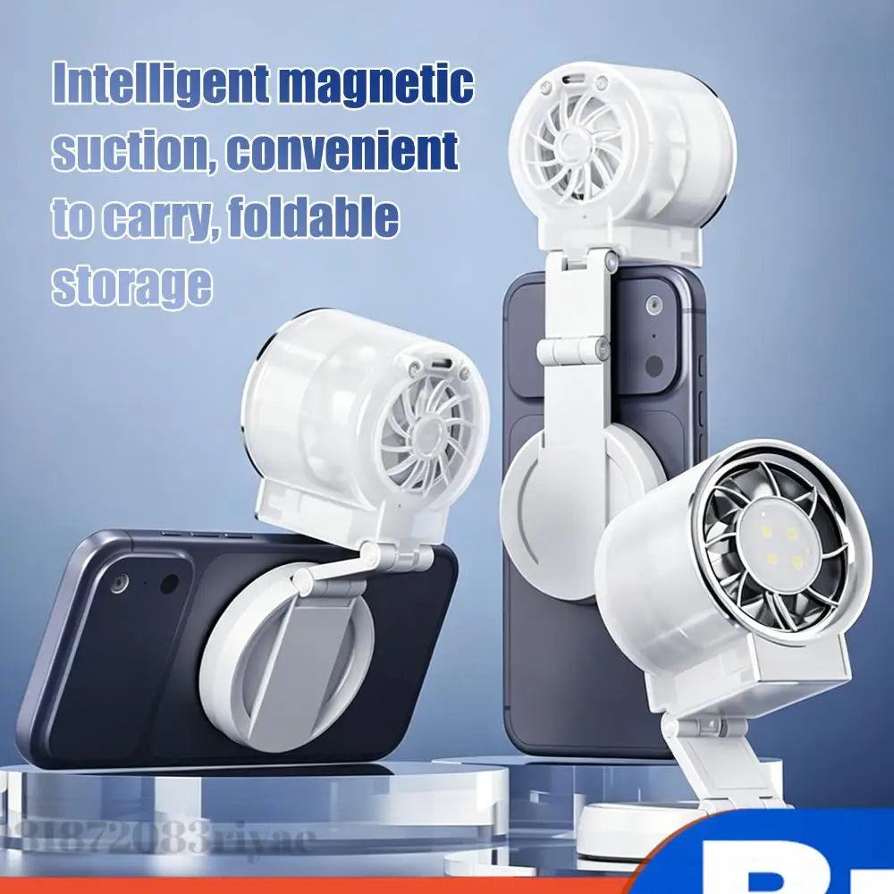 Multifunction Magnetic Foldable Fill Light Mini Fan Portable Outdoor