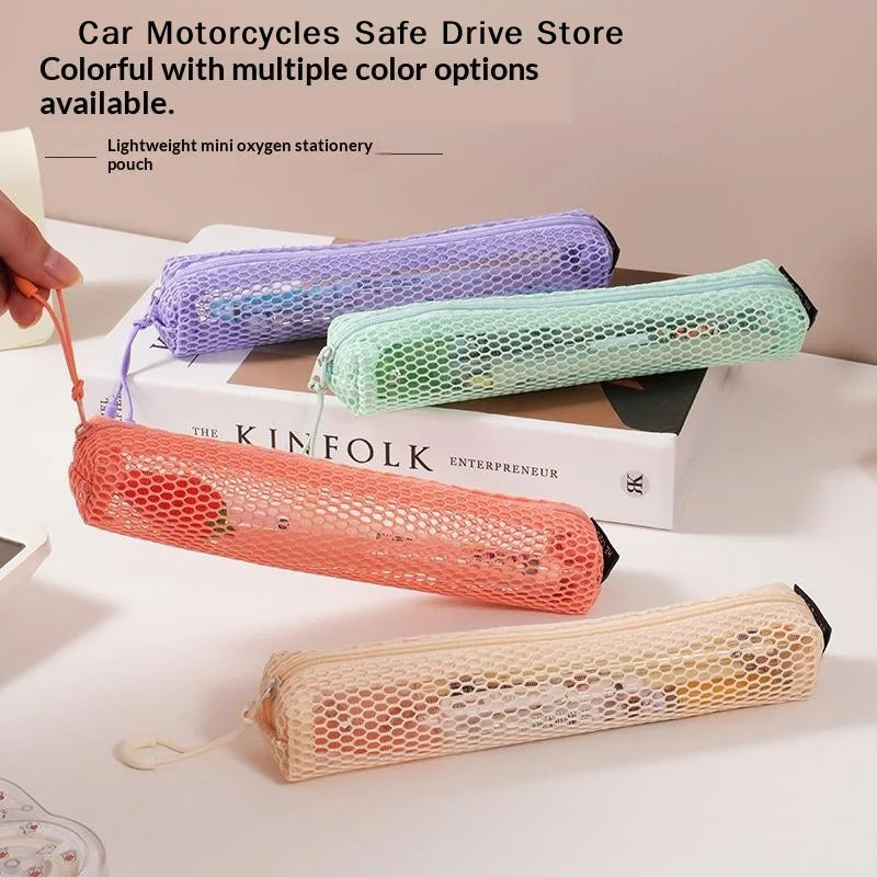 MDopamine Rectangle Mesh Cosmetic Organization Storage Bag Zipper