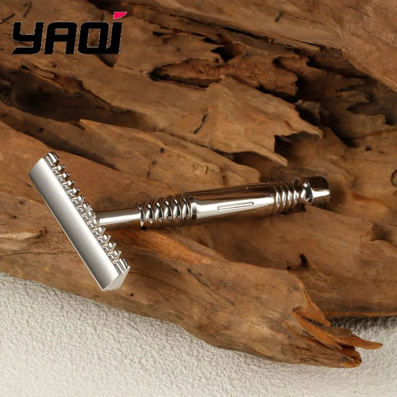 2026 YAQI High Quality Romulus Open Comb Polished 316 stainless Steel AC Blade Single-edged Mens Shaving Safety Razor For Men Zpaxo