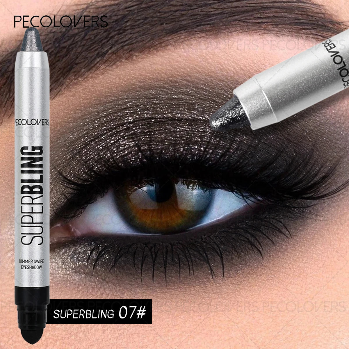 1PC Waterproof Pearlescent Eyeshadow Pencil - Smudge-proof Shimmery Shades, Brightening Eye Highlighter, Creamy Texture Zpaxo 07