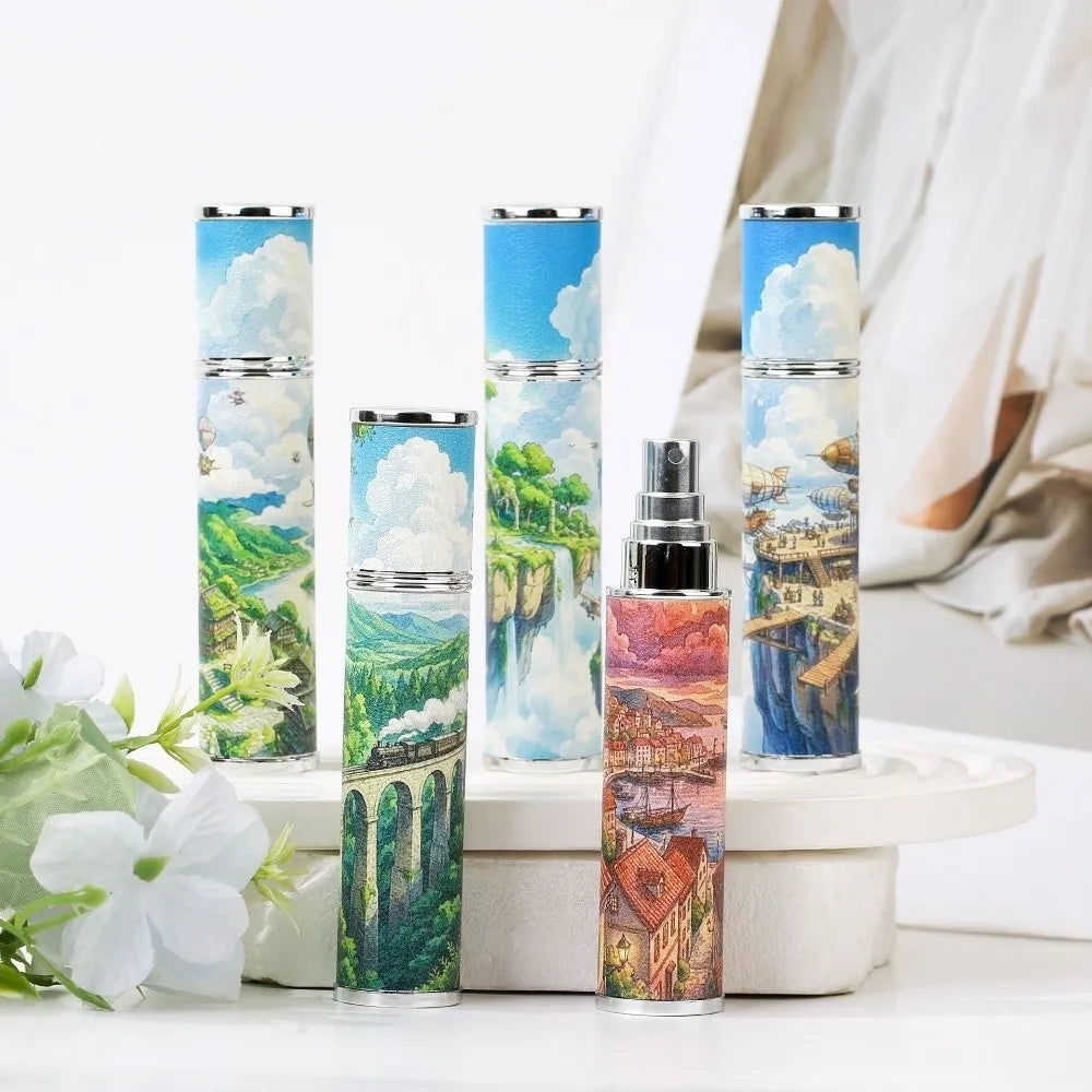 Mini Perfume Atomizer Bottles PU Leather Ultra-light Liquid Container Zpaxo