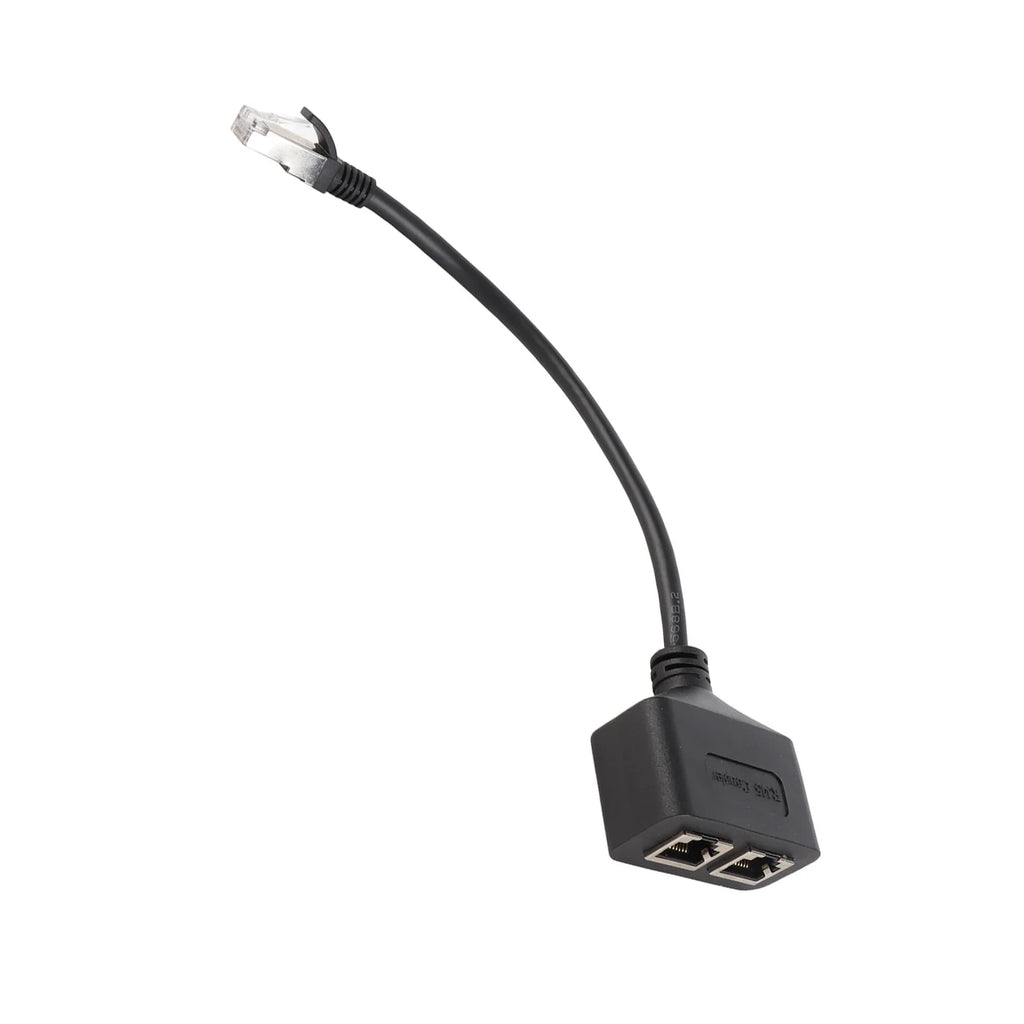 RJ45 Ethernet Adapter Cable Extension 1 to 2 Port for Home Office Excellent Connection Transmission Splitter Adapter Zpaxo