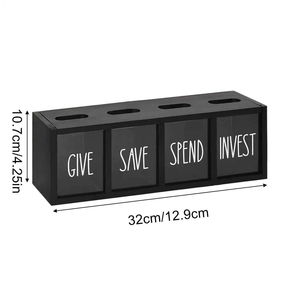 Kids Money Bank Wooden Magnetic Suction Storage Funny Cash Box