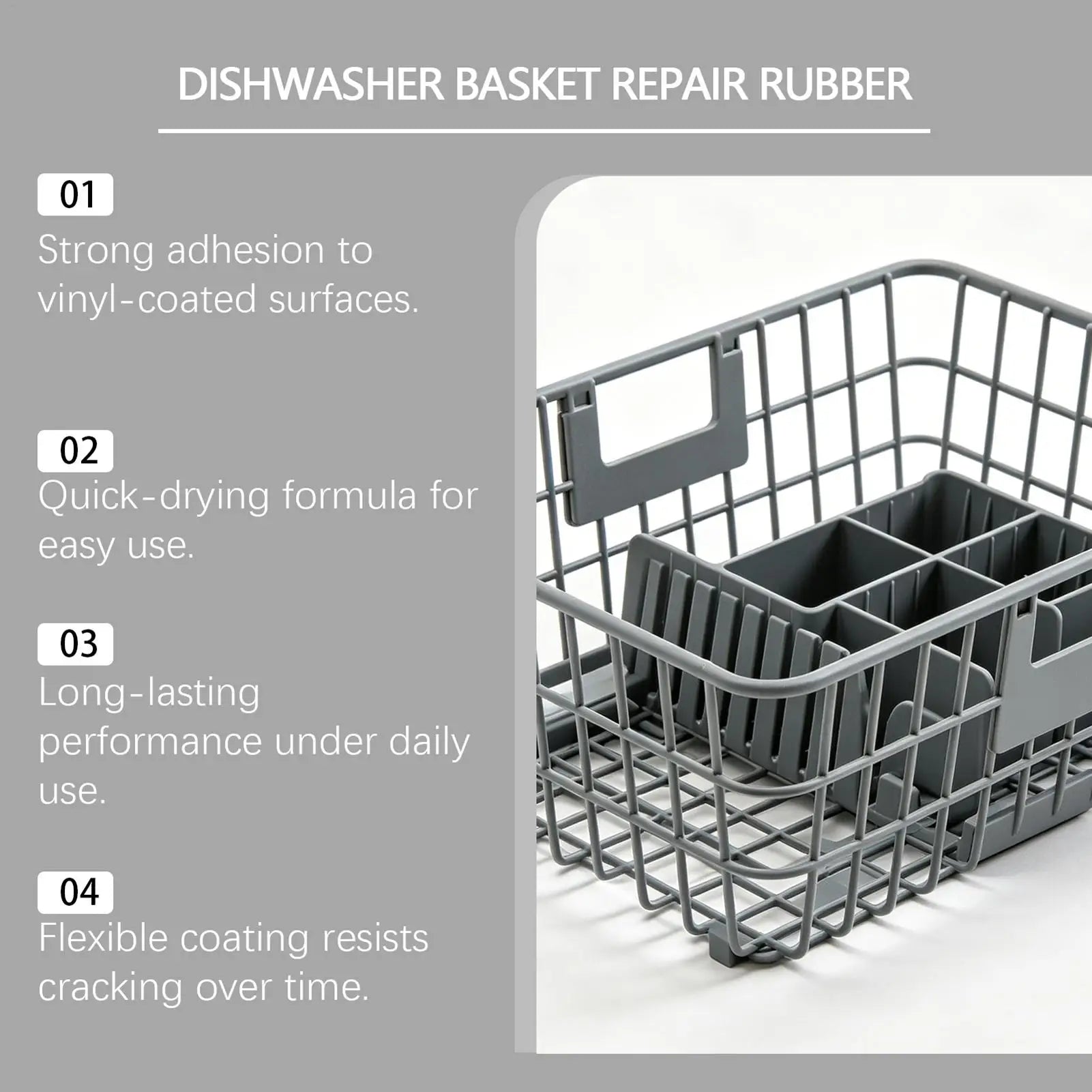 Dishwasher Rack Repair Rubber Rust Remover Coating Tine Restorer